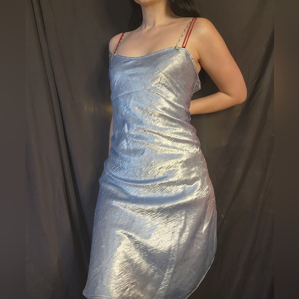 Vintage Slip Dress Powder Blue Size Medium.